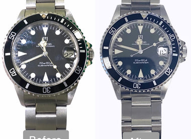 BEFORE AND AFTER - Crystal, Battery Service, Band Replacement  for Tudor Submariner