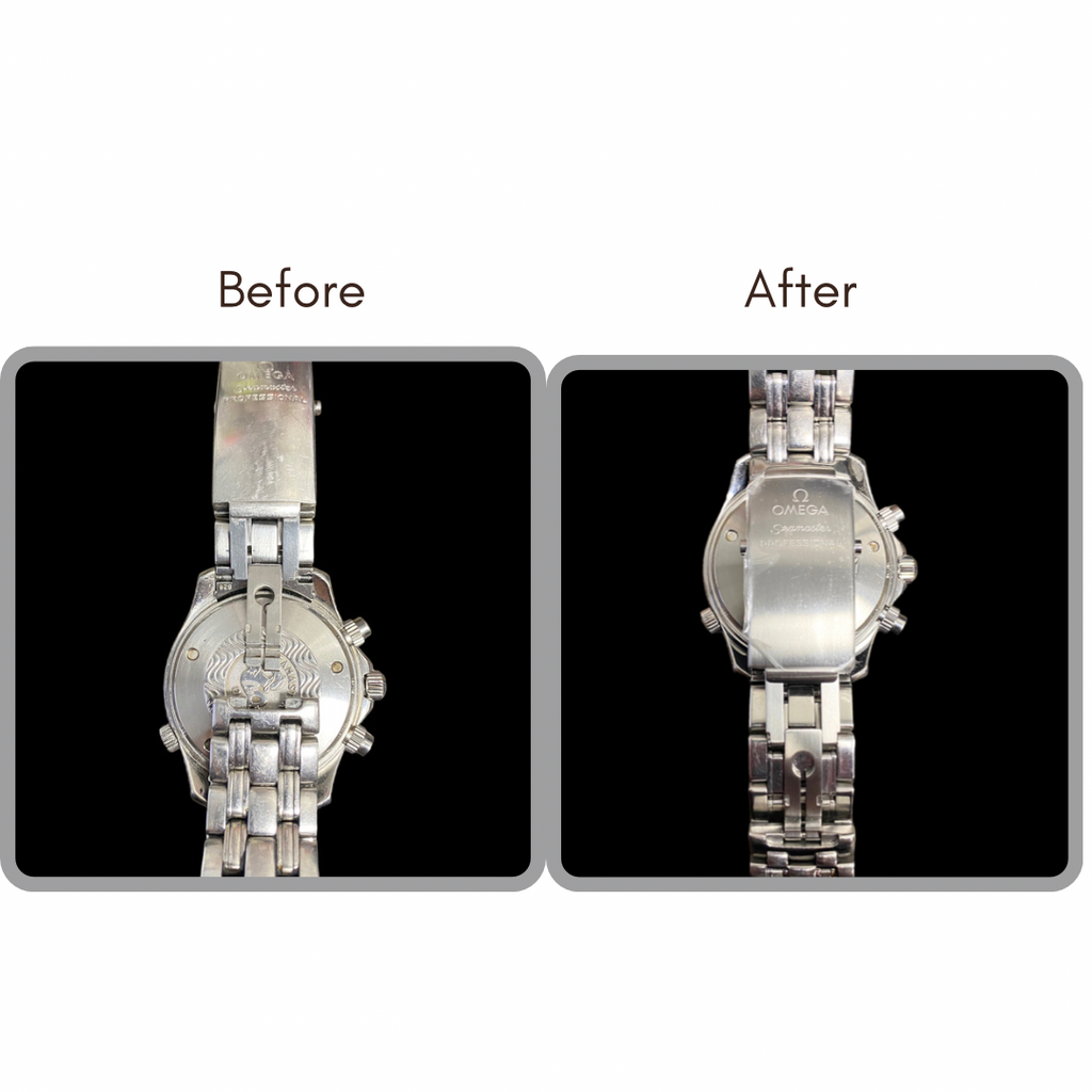 BEFORE AND AFTER - Broken Clasp Sleeve for Omega 968C553B