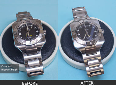 BEFORE AND AFTER CASE AND BRACELET POLISHING FOR BALL WATCH INSPECTOR 06-08-2021
