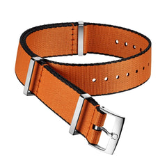 Omega 20MM Nato Polyamide orange strap with black borders image