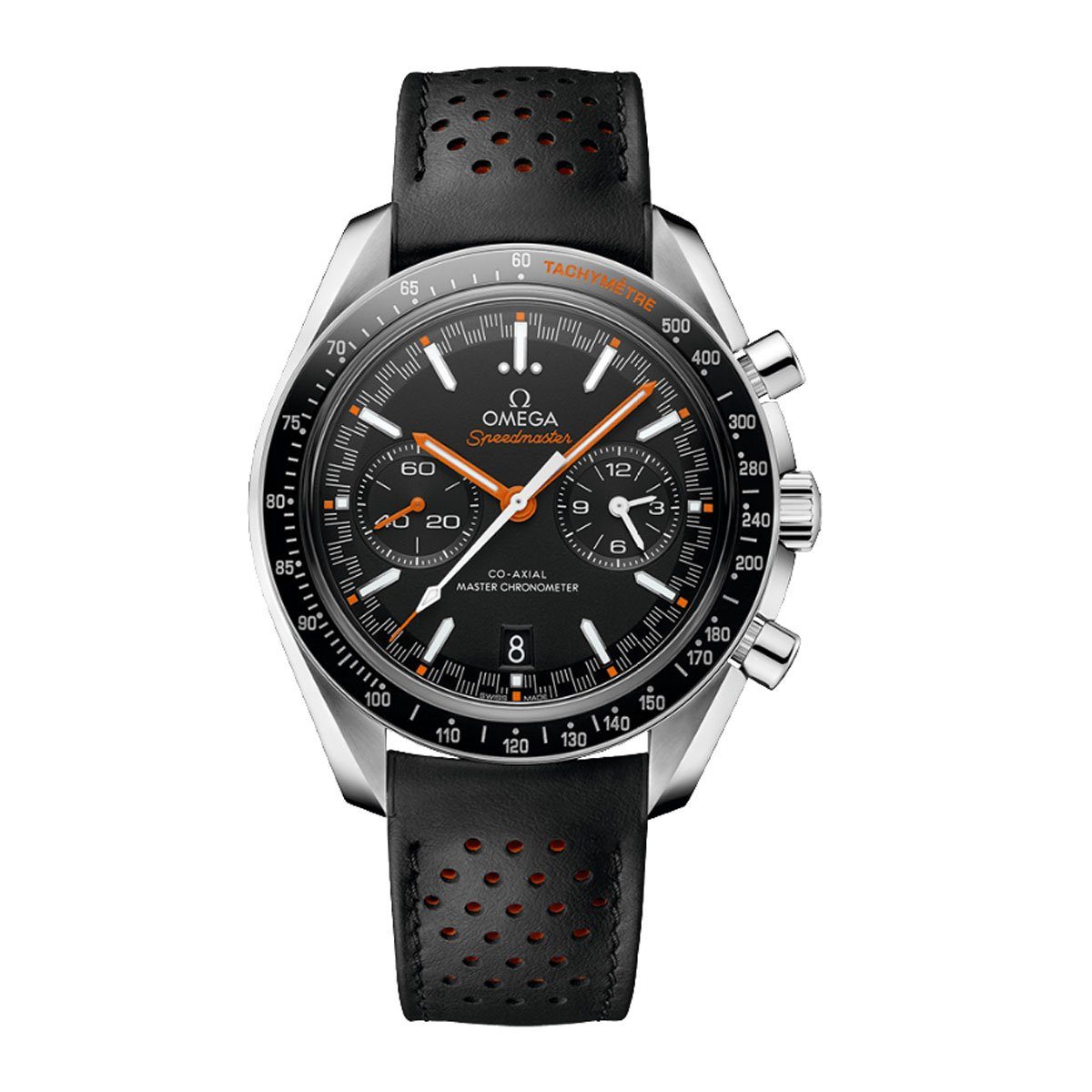 OMEGA SPEEDMASTER CO-AXIAL 21MM BLACK LEATHER STRAP image