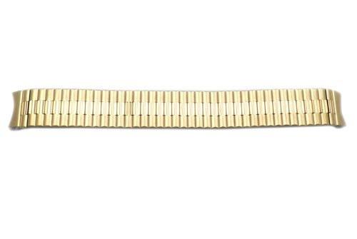 16mm - 22mm Stretch Metal Watch Band Gold Plated Techswiss
