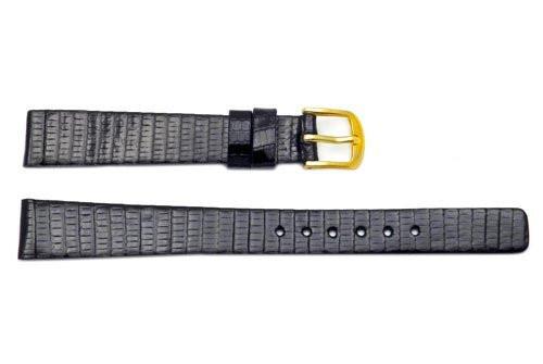 Seiko Black Genuine Lizard Leather 13mm Watch Strap