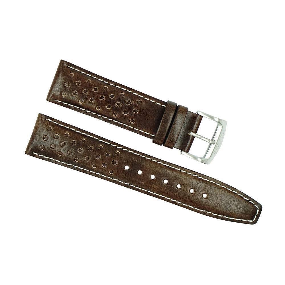 Citizen 22mm Brown Holes Leather Watch Strap