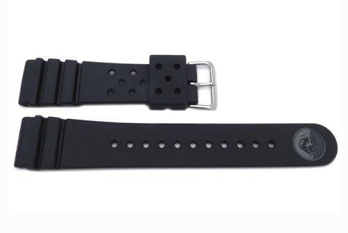 Genuine Seiko Black Rubber Diver's 22mm Watch Strap