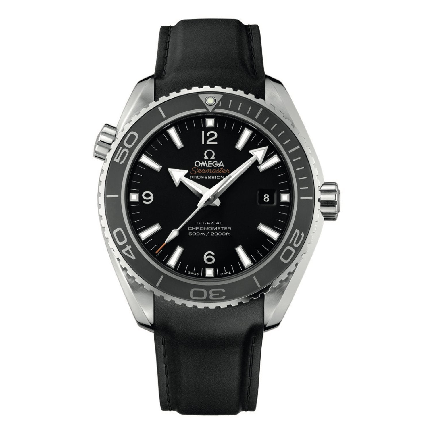 Omega 22mm Planet Ocean Black Rubber Strap image