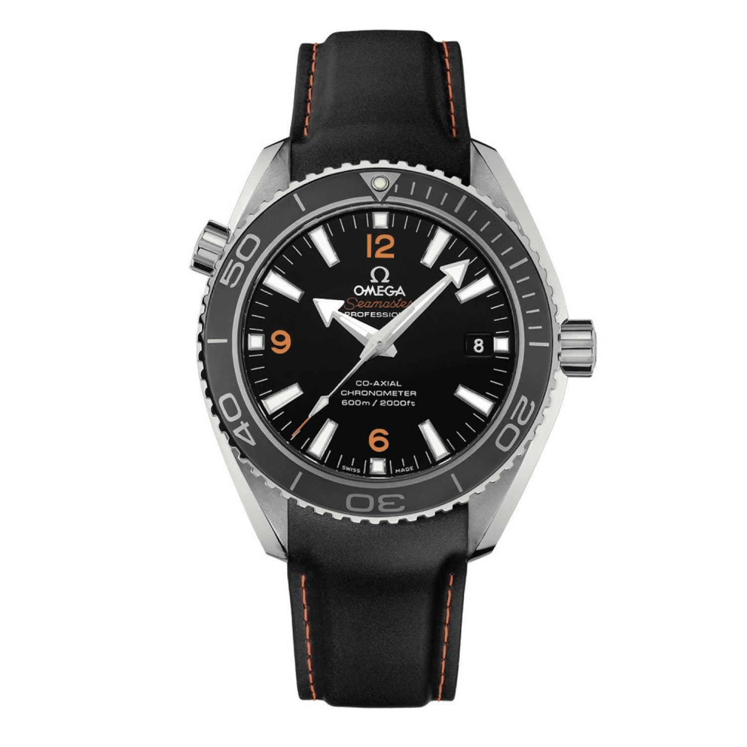 Omega 20mm Planet Ocean Black Rubber Strap 98000377 image