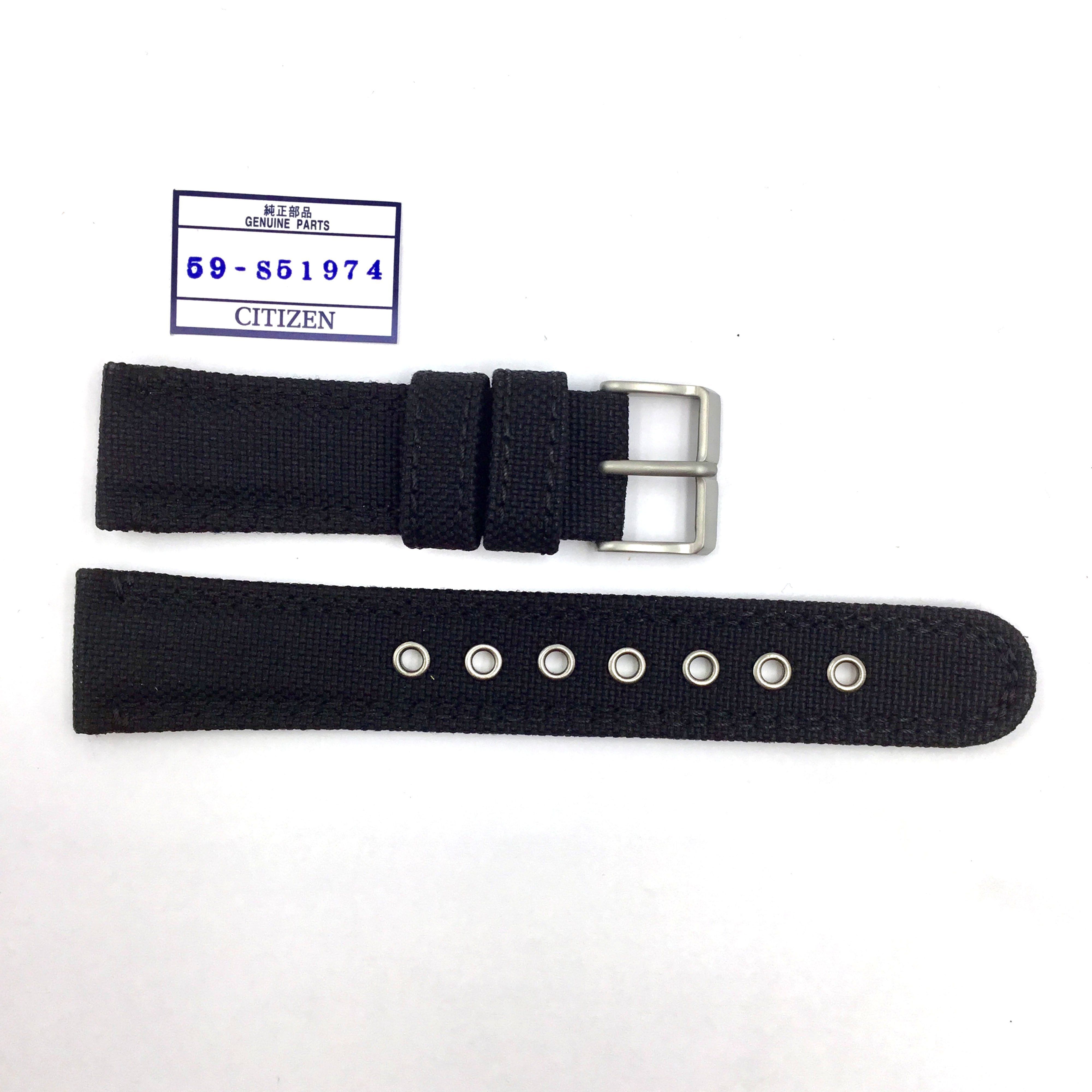 Genuine Citizen 22mm Black Nylon Watch Band image