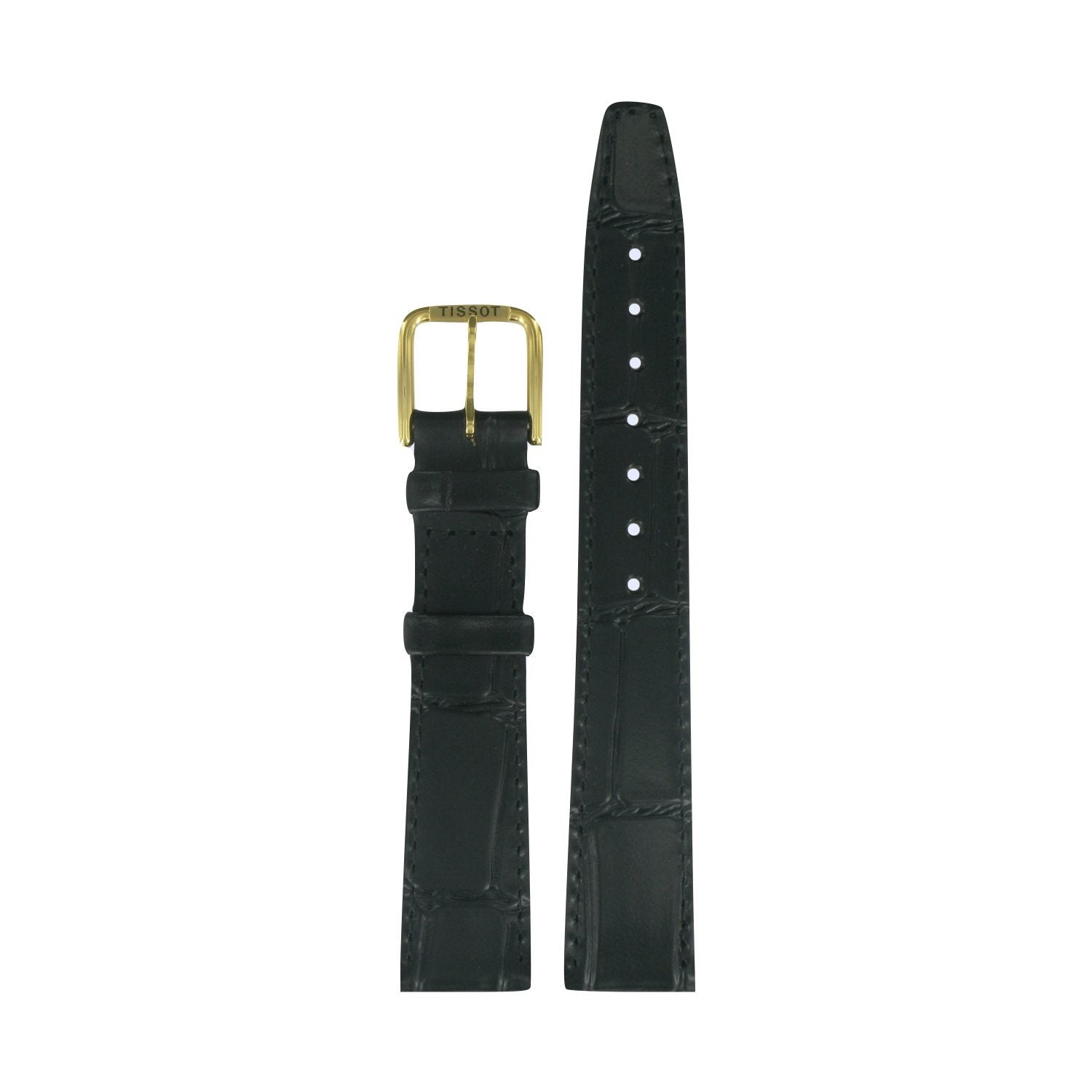 Genuine Tissot 17mm Reader's Digest Black Leather Strap by Tissot