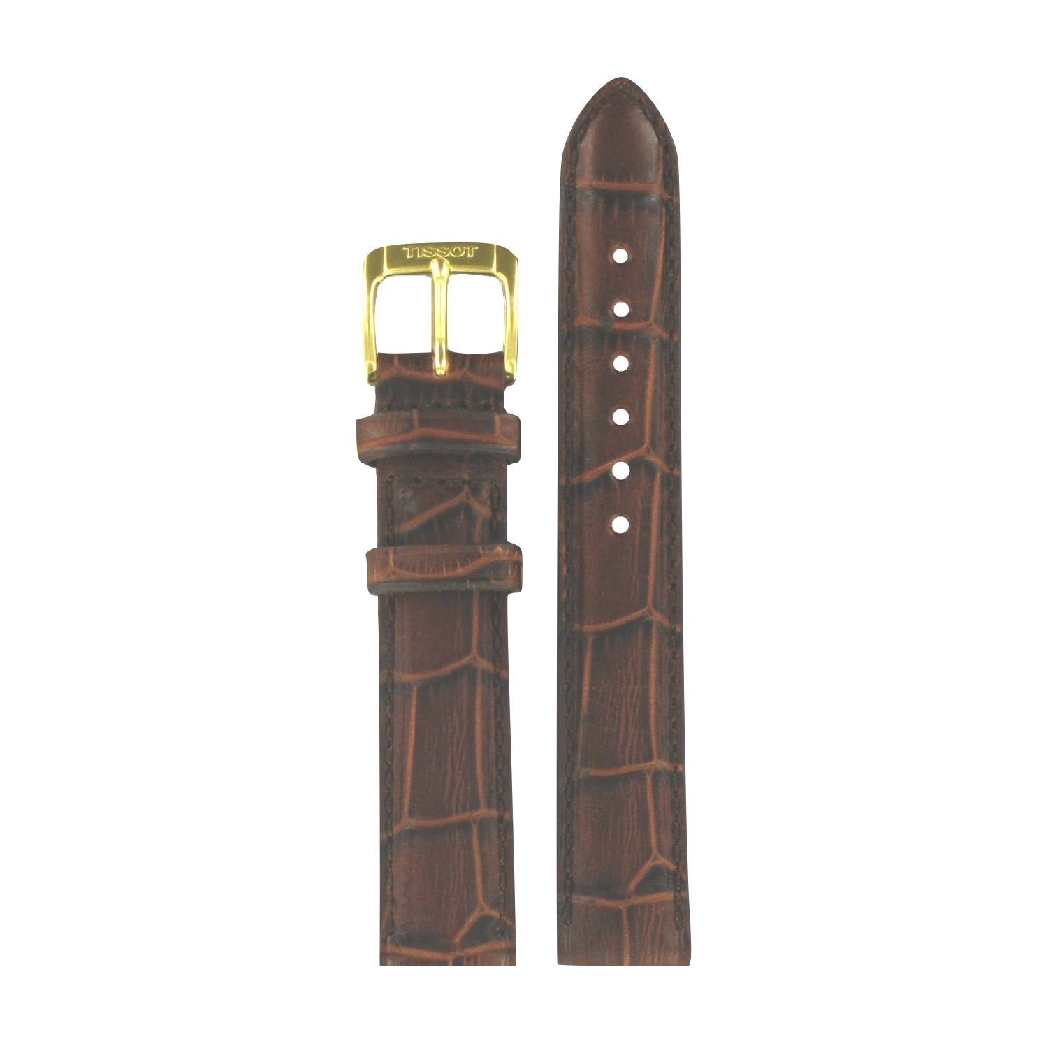 Genuine Tissot 15mm Orinda Brown Leather Strap by Tissot