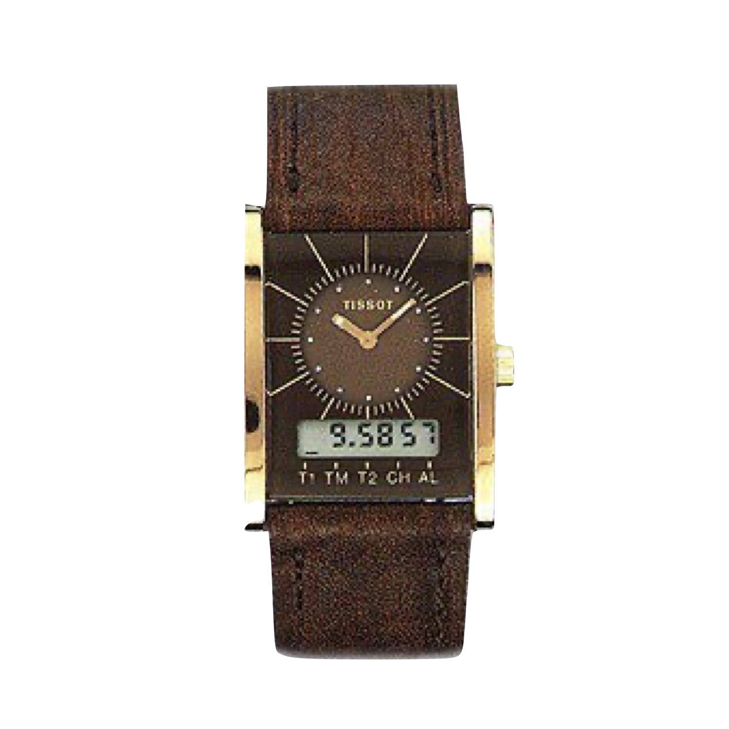 Tissot 22mm Two Timer Brown Leather Strap image