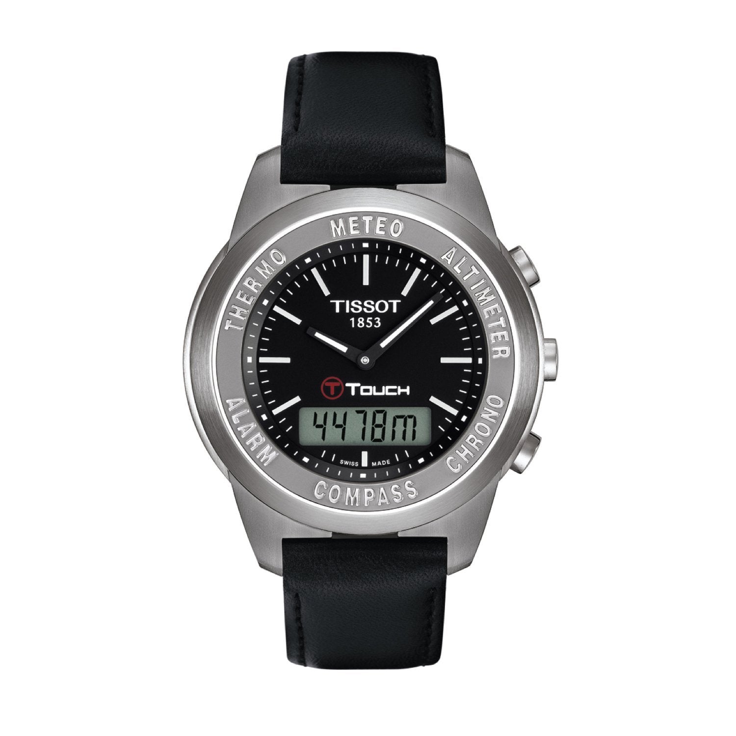 Tissot 19mm T-Touch Classic Black Leather Strap image