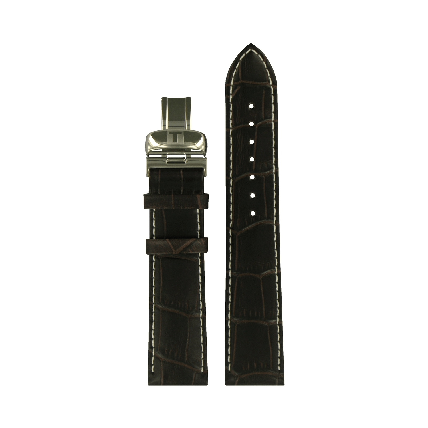 Tissot Leather Calfskin Brown Watch Strap 20mm T600031125 image