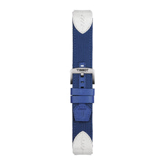 Tissot Strap T600039989 T-Touch Solar White Leather / Blue Textile Strap 22mm image