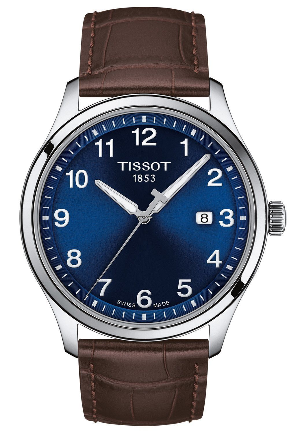 TISSOT GENT XL CLASSIC 22MM BROWN LEATHER STRAP image