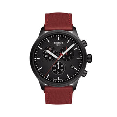 Tissot 22mm Chrono XL Red Leather Strap image