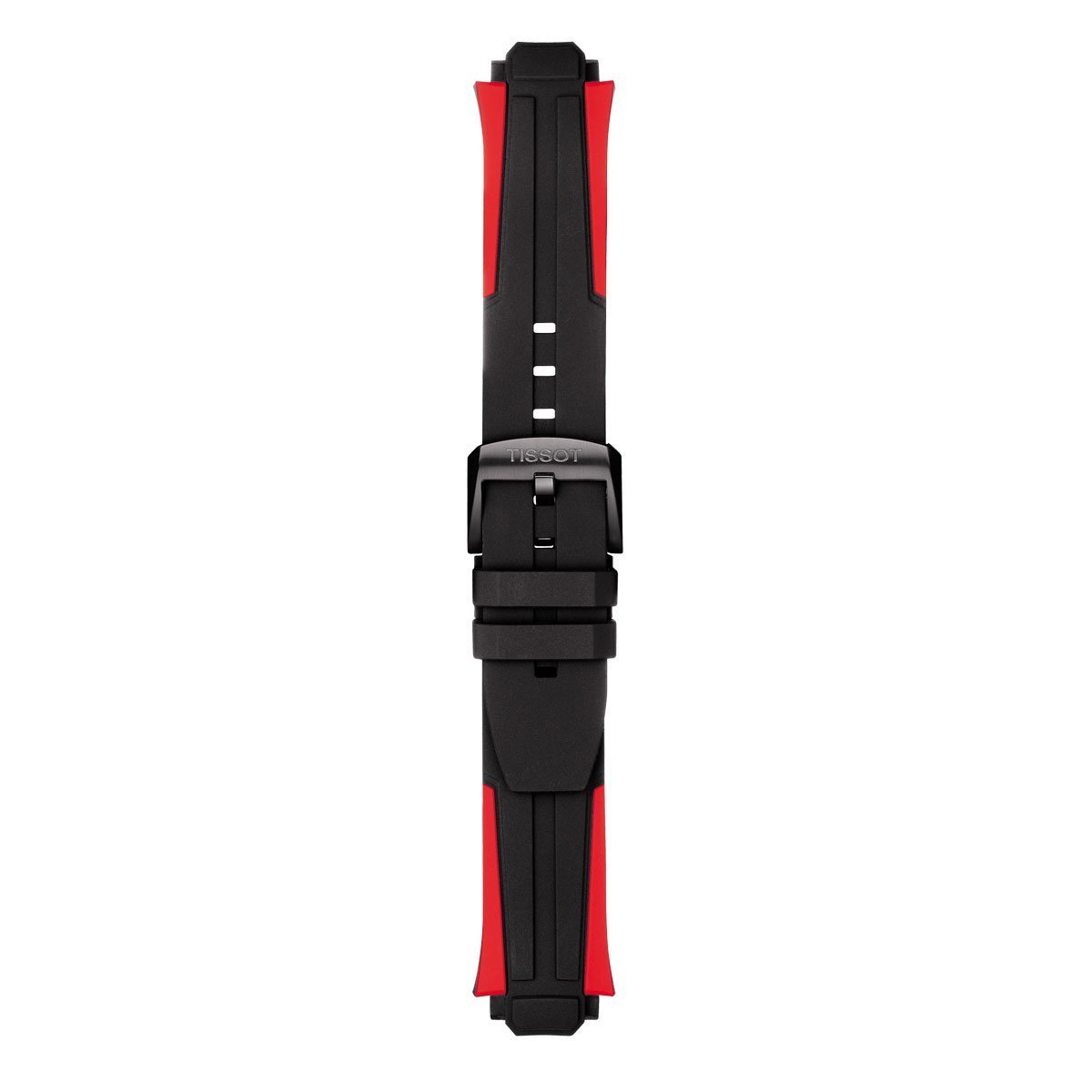 TISSOT T-RACE CYCLING BLACK/RED SILICONE WATCH STRAP image