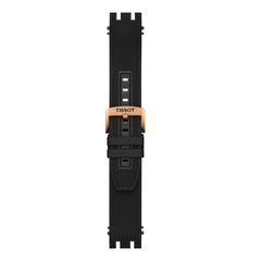 Tissot Black Rubber Leather Fabric watch Strap T603043411 image