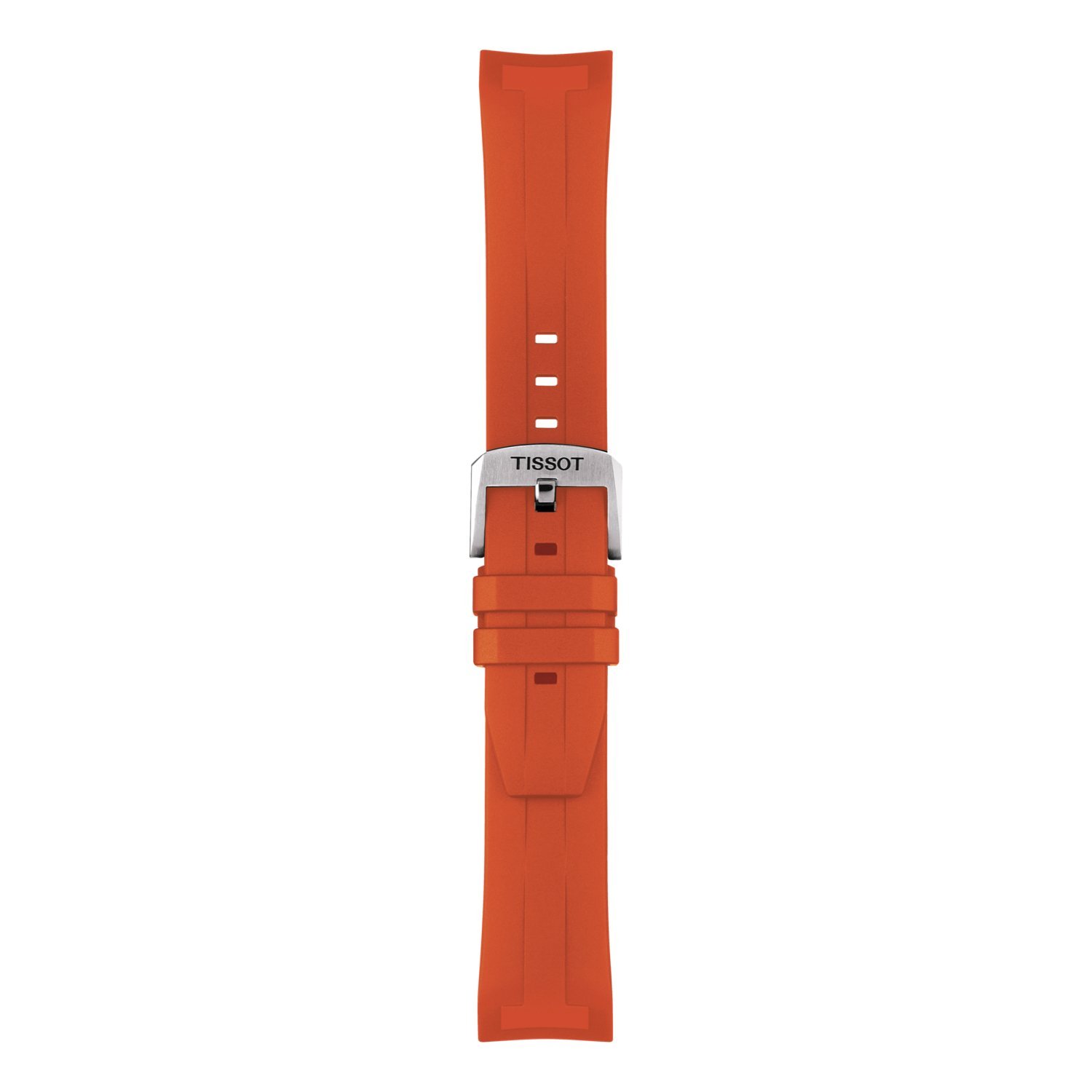 Tissot 22mm Seastar Orange Silicone Rubber Strap image