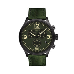 Tissot 22mm Chrono XL Green fabric over leather strap image