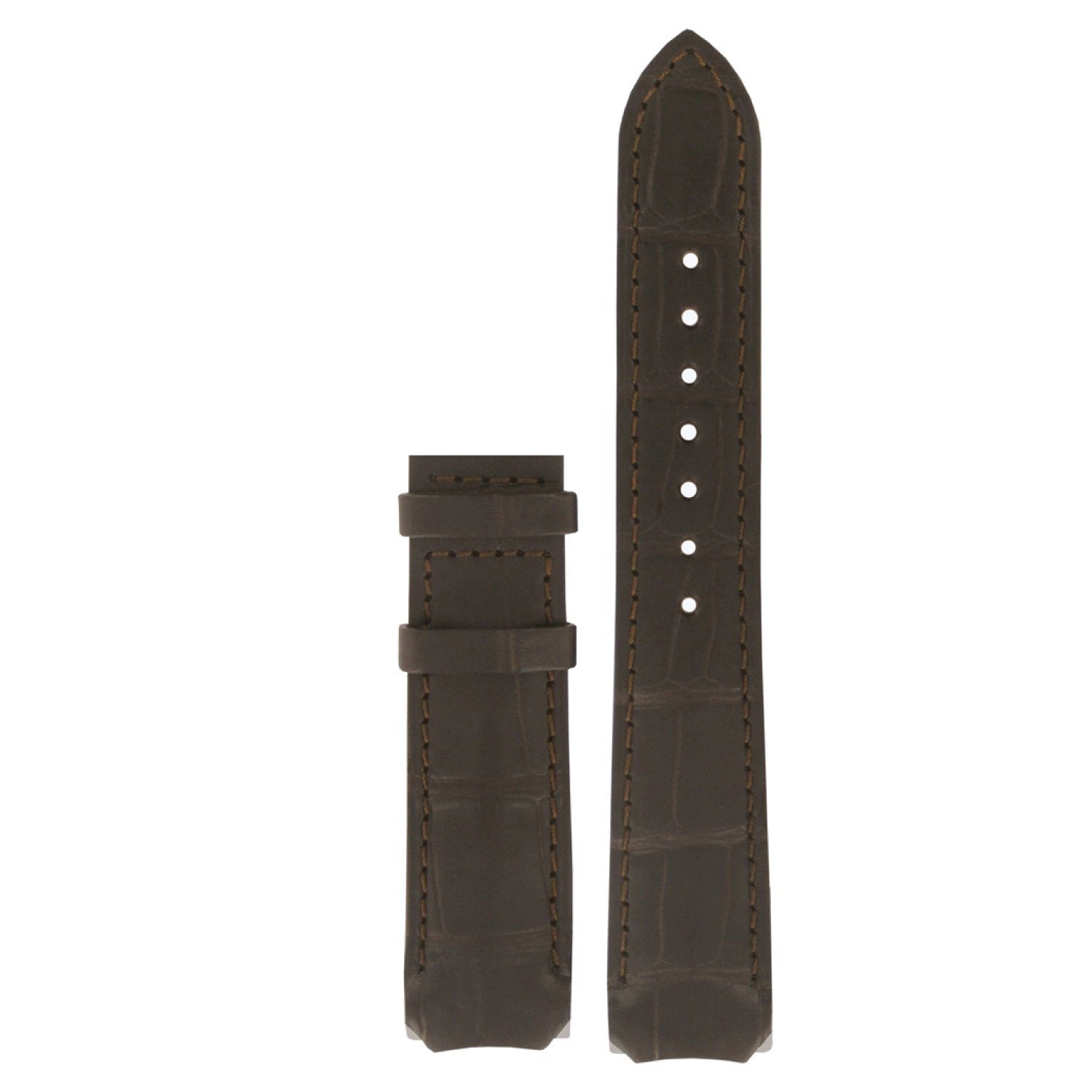 Genuine Tissot 20mm T-Touch Brown Genuine Alligator Leather Strap without Buckle by Tissot
