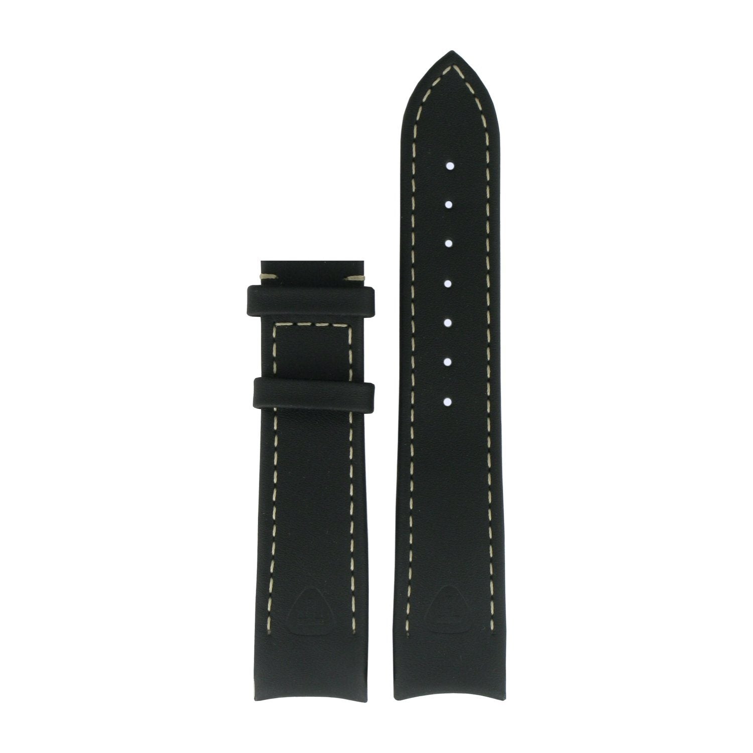 Genuine Tissot 20mm Silen-T Black Leather Strap without Buckle by Tissot