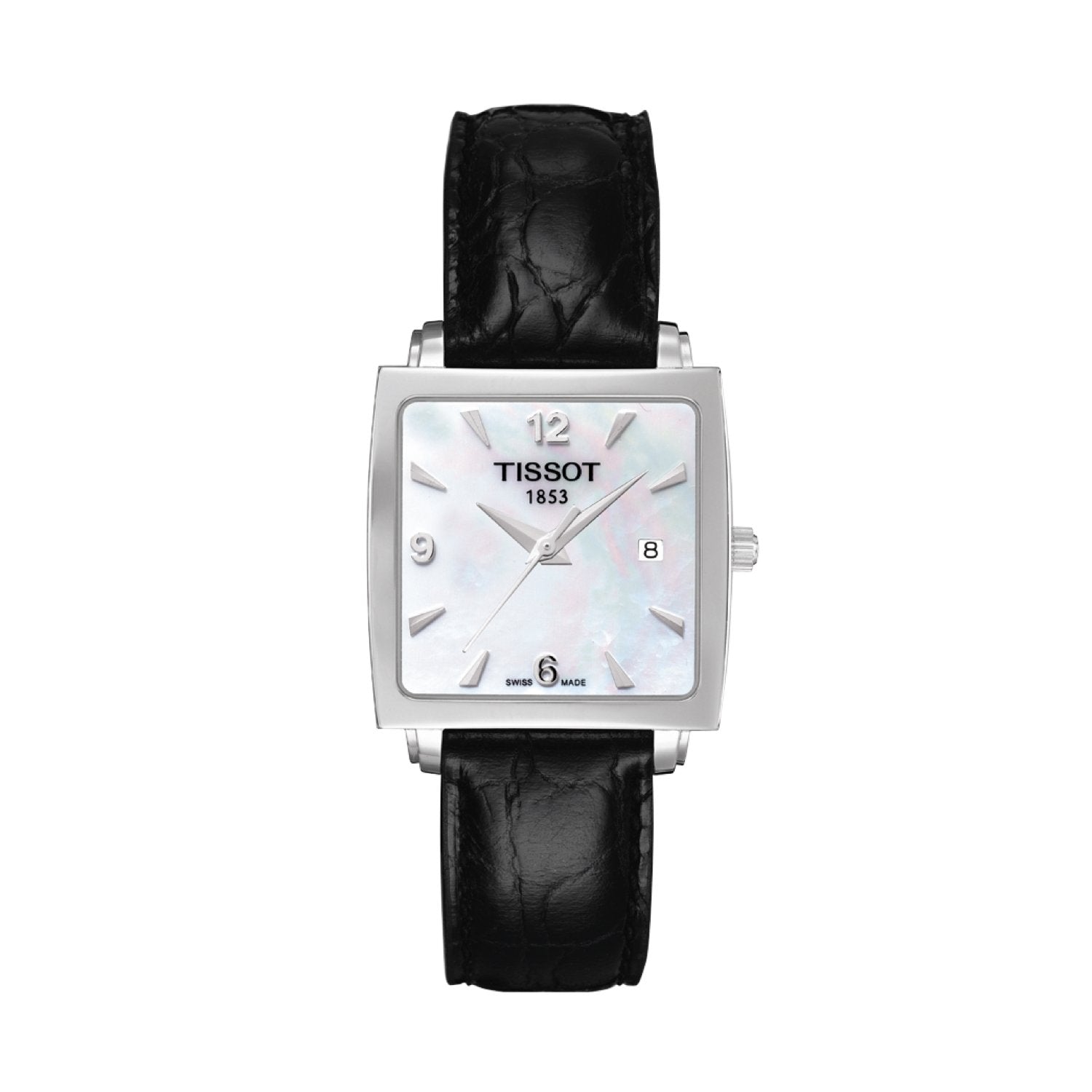 Tissot 14mm Every Time Black leather strap without buckle image
