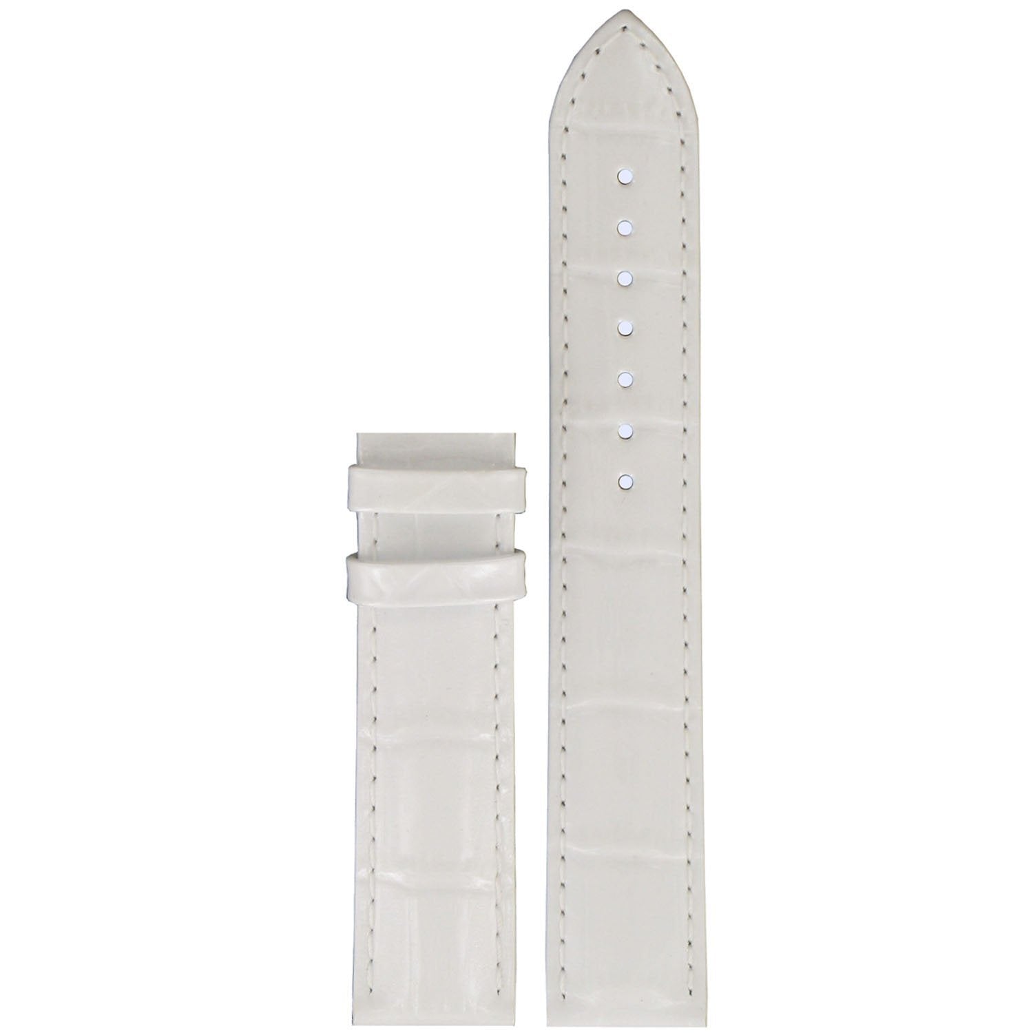 Tissot Strap T610032787 PRC 200 White Leather Strap 19mm image