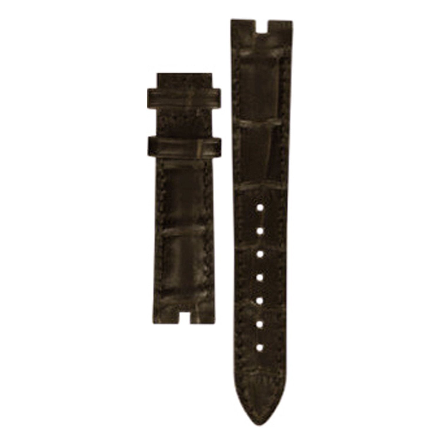Genuine Tissot 16mm Pretty Brown Leather Strap without Buckle by Tissot