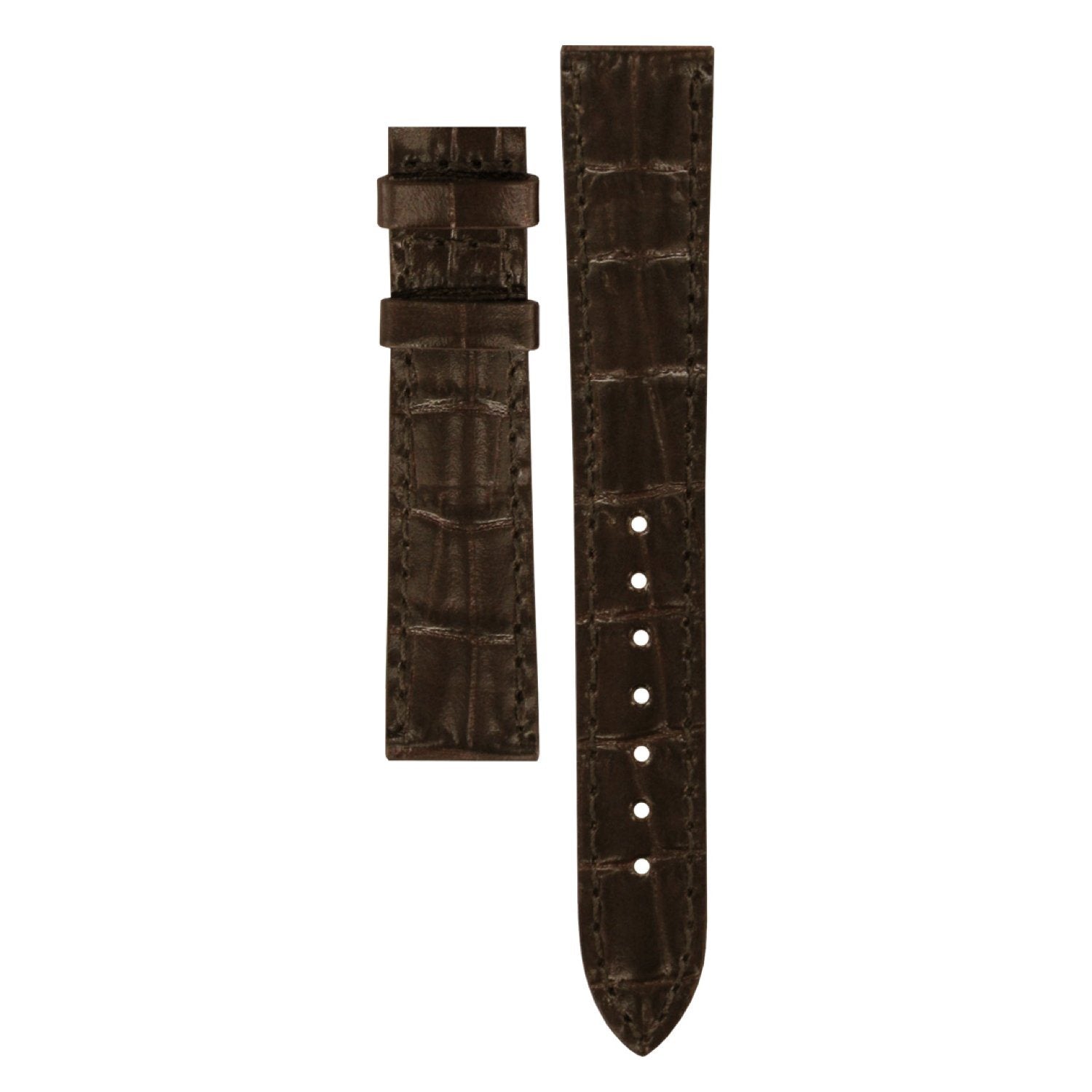 Genuine Tissot 16mm Vintage XL Brown Leather Strap without Buckle by Tissot