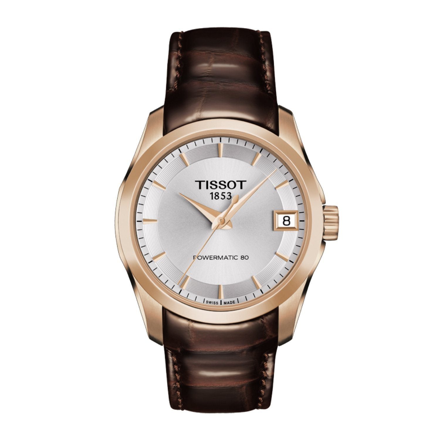 Tissot 18mm Couturier Brown Leather Strap without Buckle image