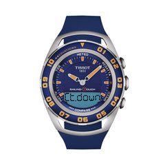 Tissot 30mm Sailing Touch Blue Silicone Rubber Strap without Buckle image